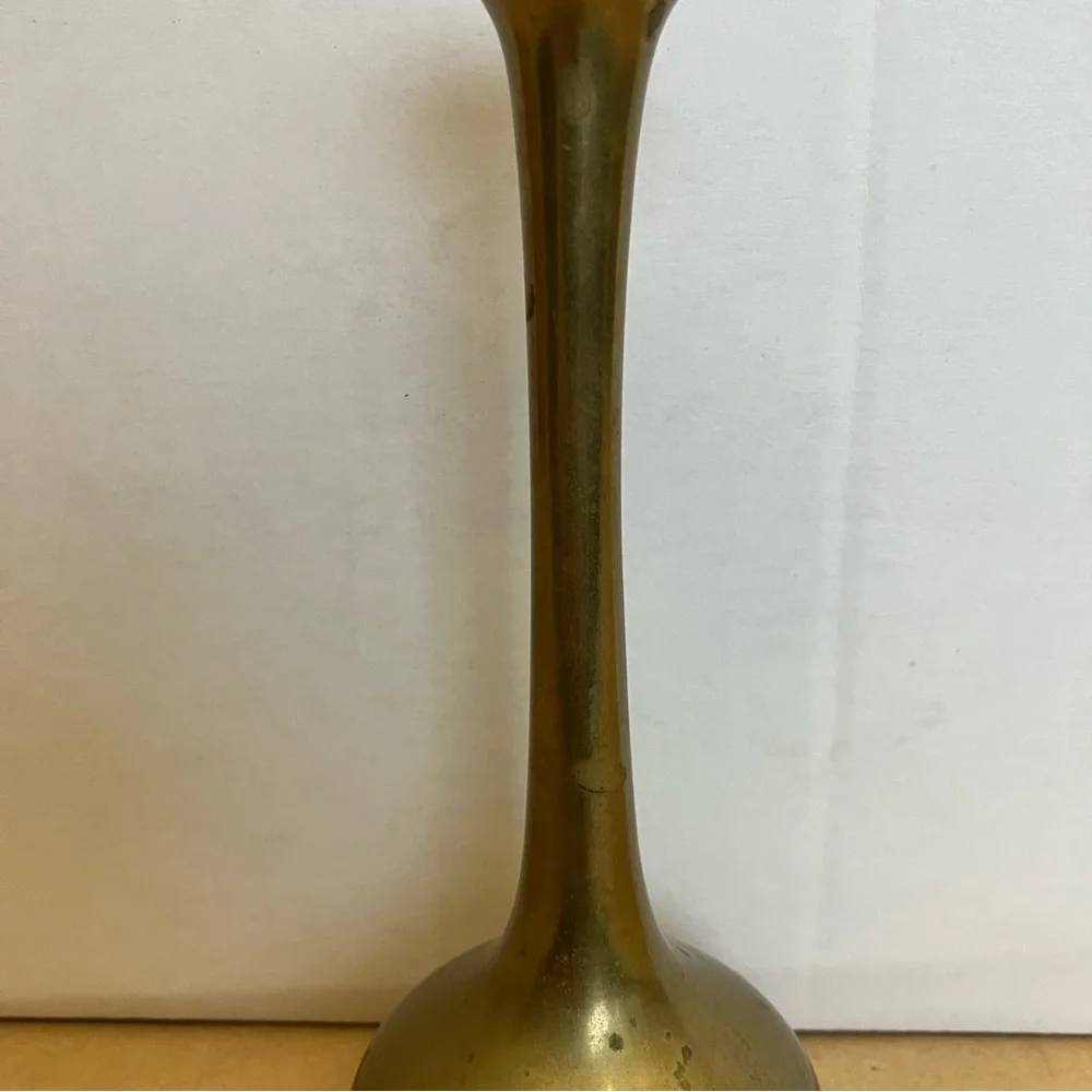 VTG MCM Brass Bud Vase 7